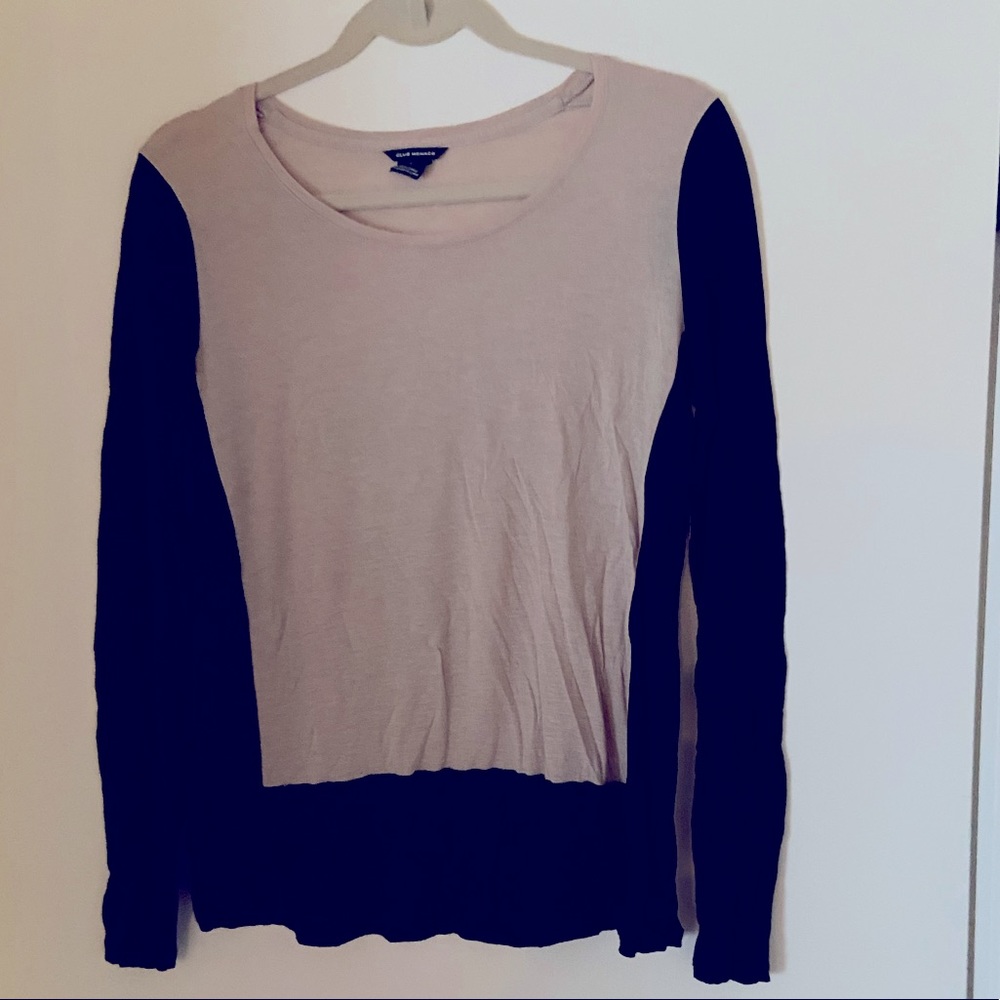 Club Monaco taupe and black top